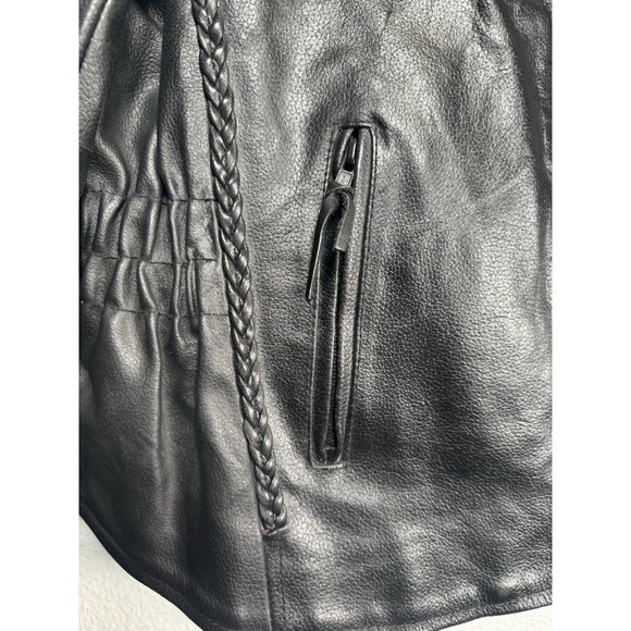 Milwaukee Black Leather Women's L Motorcycle Pocket Jacket With Zip Out Lining - Picture 4 of 16
